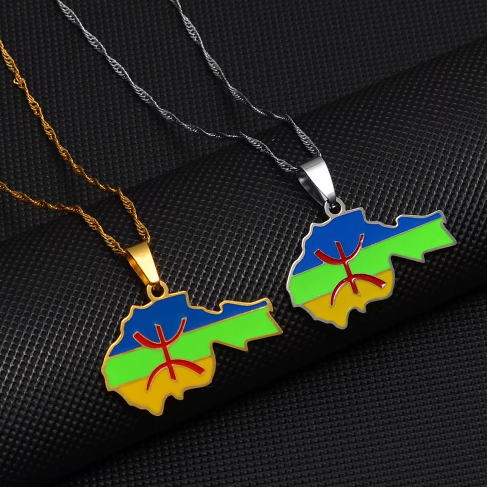 Anniyo 3.3Cm Berbers Pendant Necklaces African Berber Jewelry for Women Men @249921