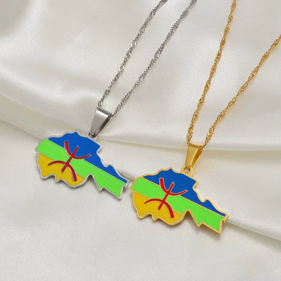 Anniyo 3.3Cm Berbers Pendant Necklaces African Berber Jewelry for Women Men @249921